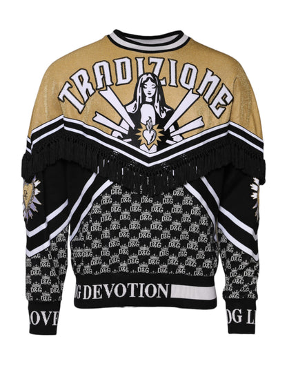 Multicolor Tradizione E Devotion Sweatshirt Sweater-Dolce & Gabbana-LabelTerrace.com