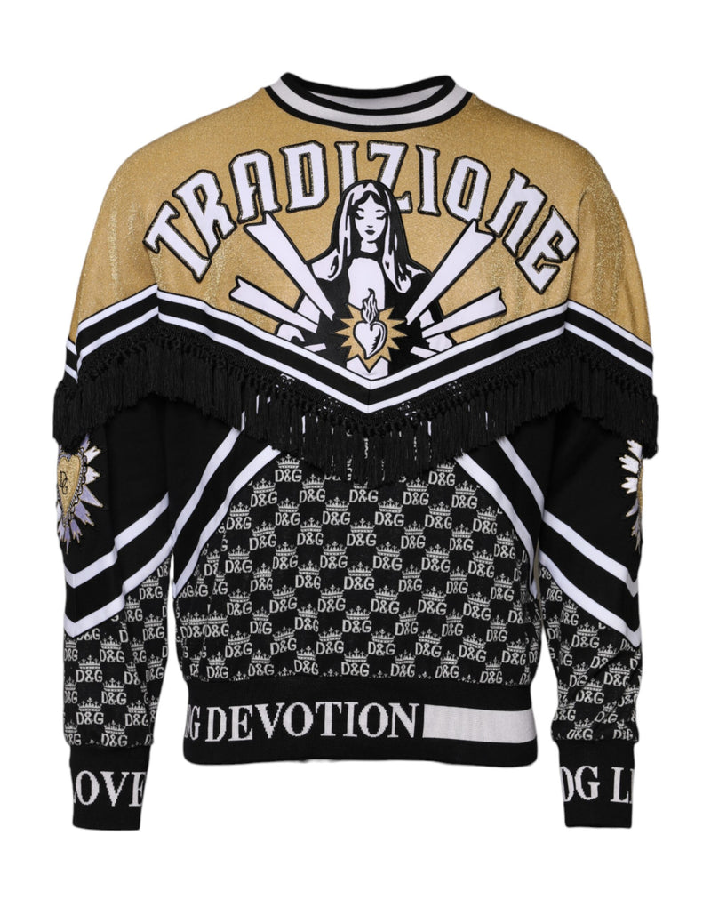 Multicolor Tradizione E Devotion Sweatshirt Sweater-Dolce & Gabbana-LabelTerrace.com