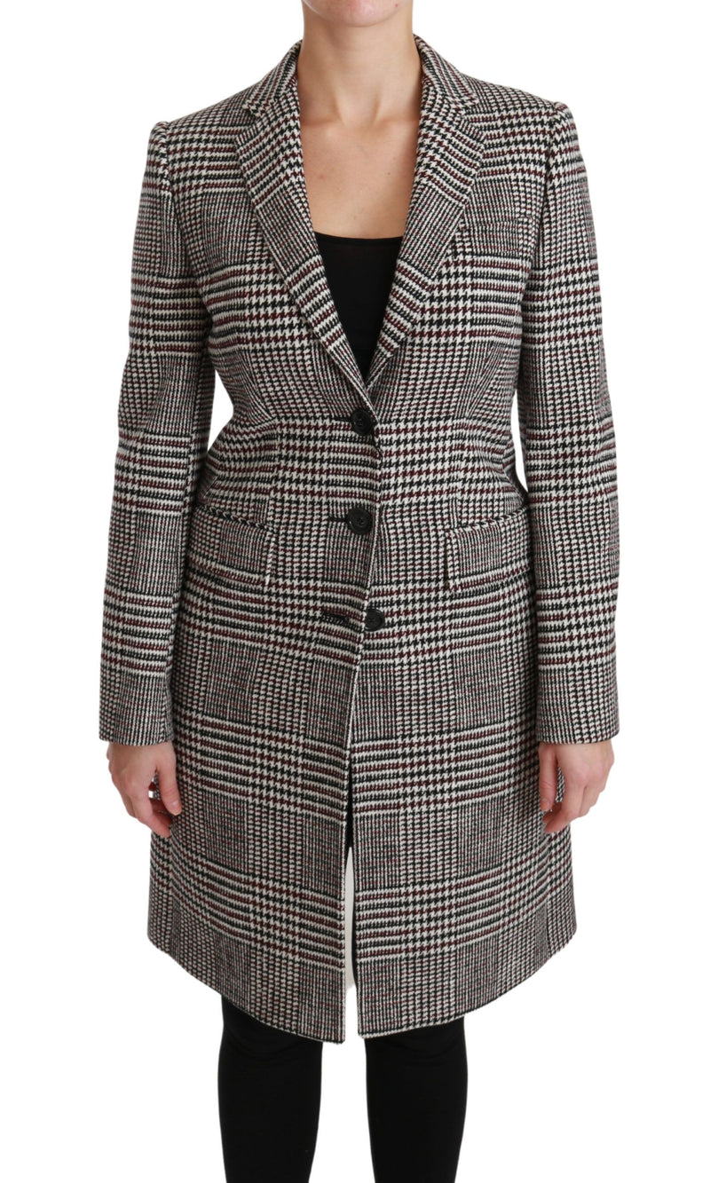 Multicolor Trench Knee Long Jacket Coat-Dolce & Gabbana-LabelTerrace.com