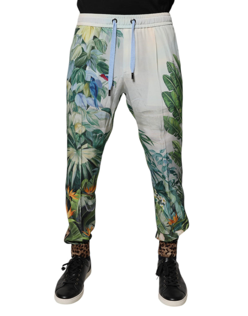 Multicolor Tropical Jogger Sweatpants Pants-Dolce & Gabbana-LabelTerrace.com