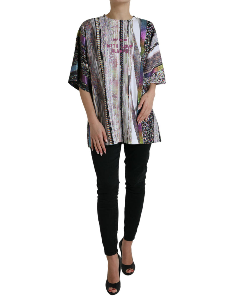 Multicolor With Love Always Print T-shirt-Dolce & Gabbana-LabelTerrace.com