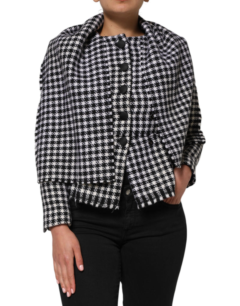 Multicolor Wool Monochrome Patterned Jacket-Dolce & Gabbana-LabelTerrace.com
