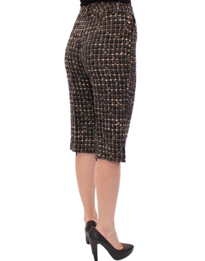 Multicolor Wool Shorts Pants-Dolce & Gabbana-LabelTerrace.com