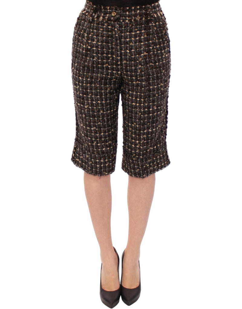 Multicolor wool shorts pants-Dolce & Gabbana-LabelTerrace.com