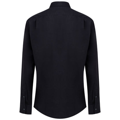 Navy Blue Cotton Shirt-Dolce & Gabbana-LabelTerrace.com
