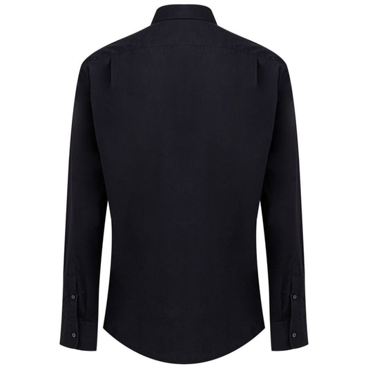 Navy Blue Cotton Shirt-Dolce & Gabbana-LabelTerrace.com