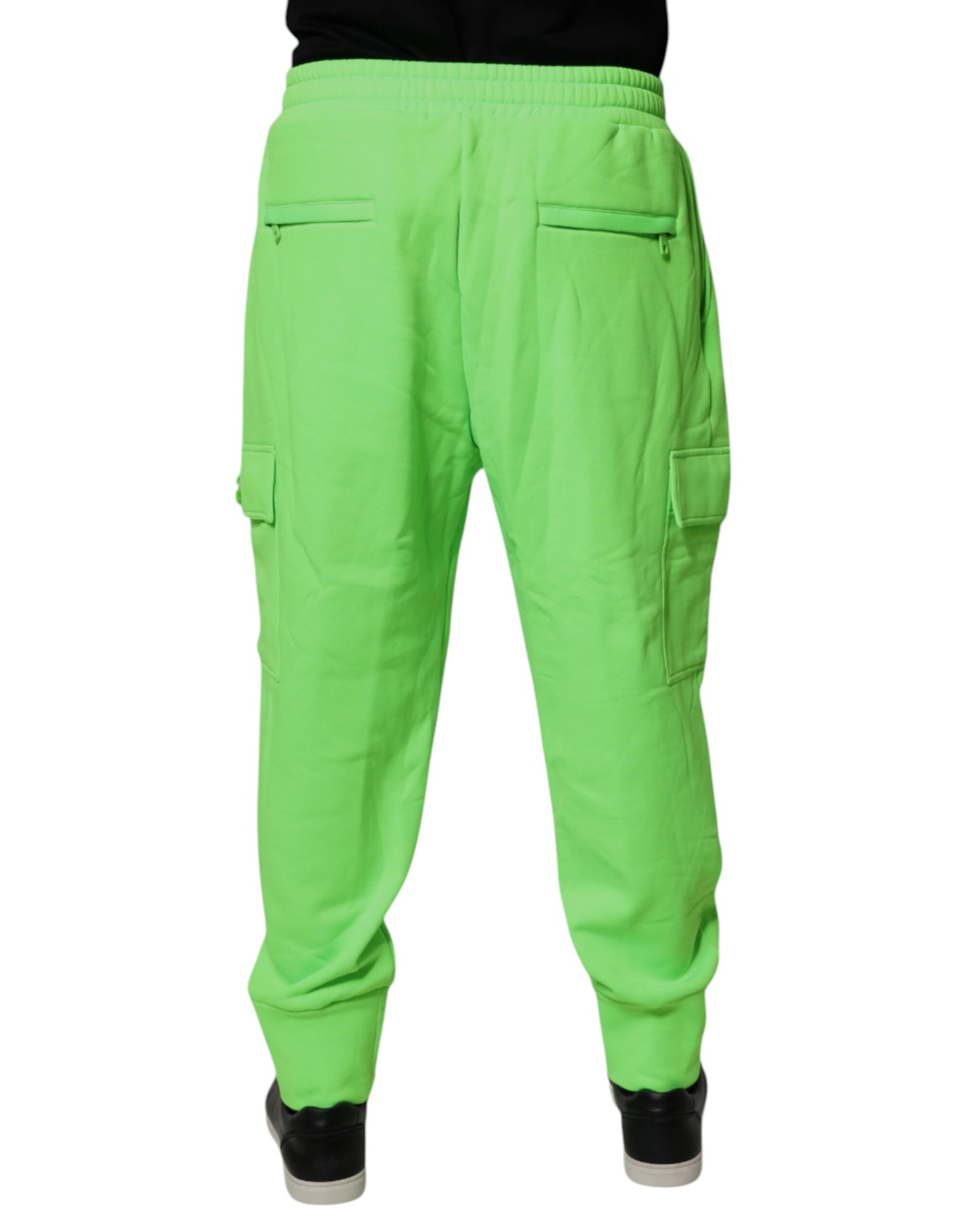 Neon Green Cargo Jogger Men Sweatpants Pants-Dolce & Gabbana-LabelTerrace.com