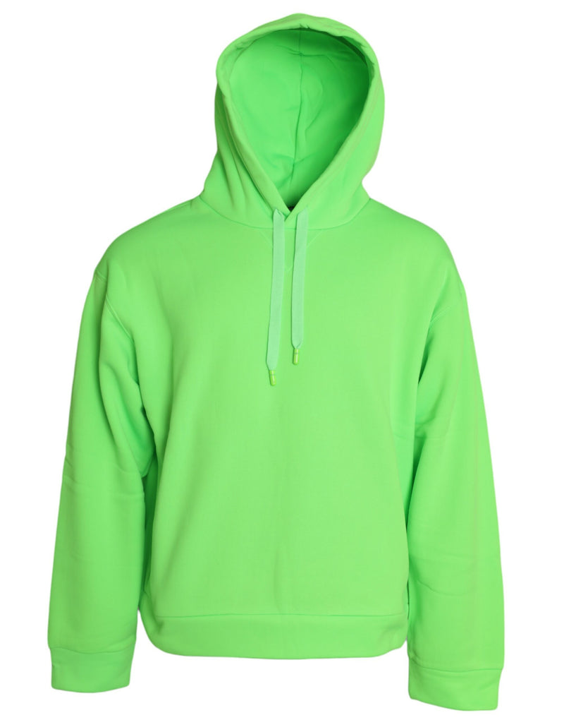 Neon Green Hooded Top Pullover Sweater-Dolce & Gabbana-LabelTerrace.com
