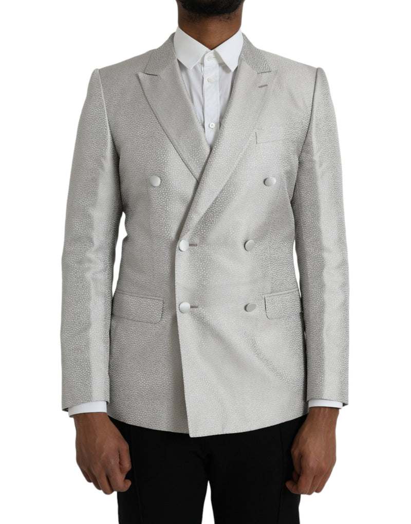 Off White MARTINI Double Breasted Coat Blazer-Dolce & Gabbana-LabelTerrace.com