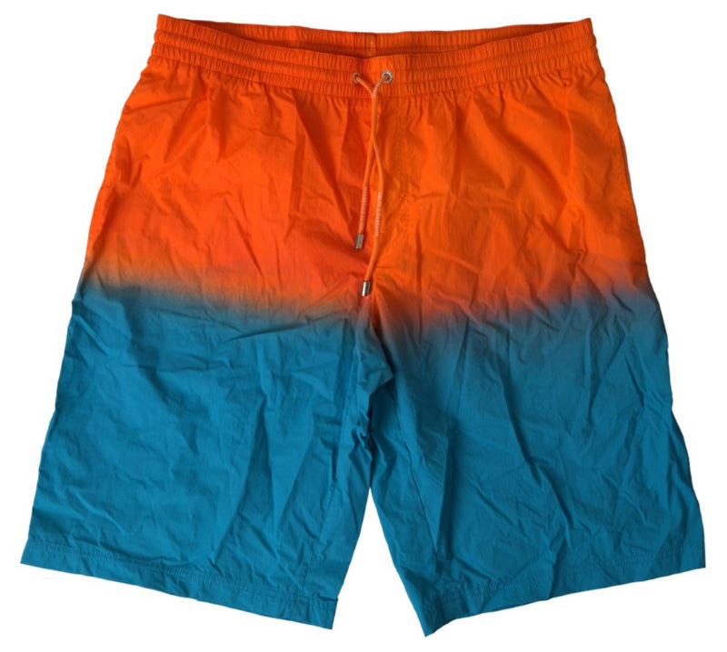 Orange Blue Gradient Beachwear Swimwear Shorts-Dolce & Gabbana-LabelTerrace.com