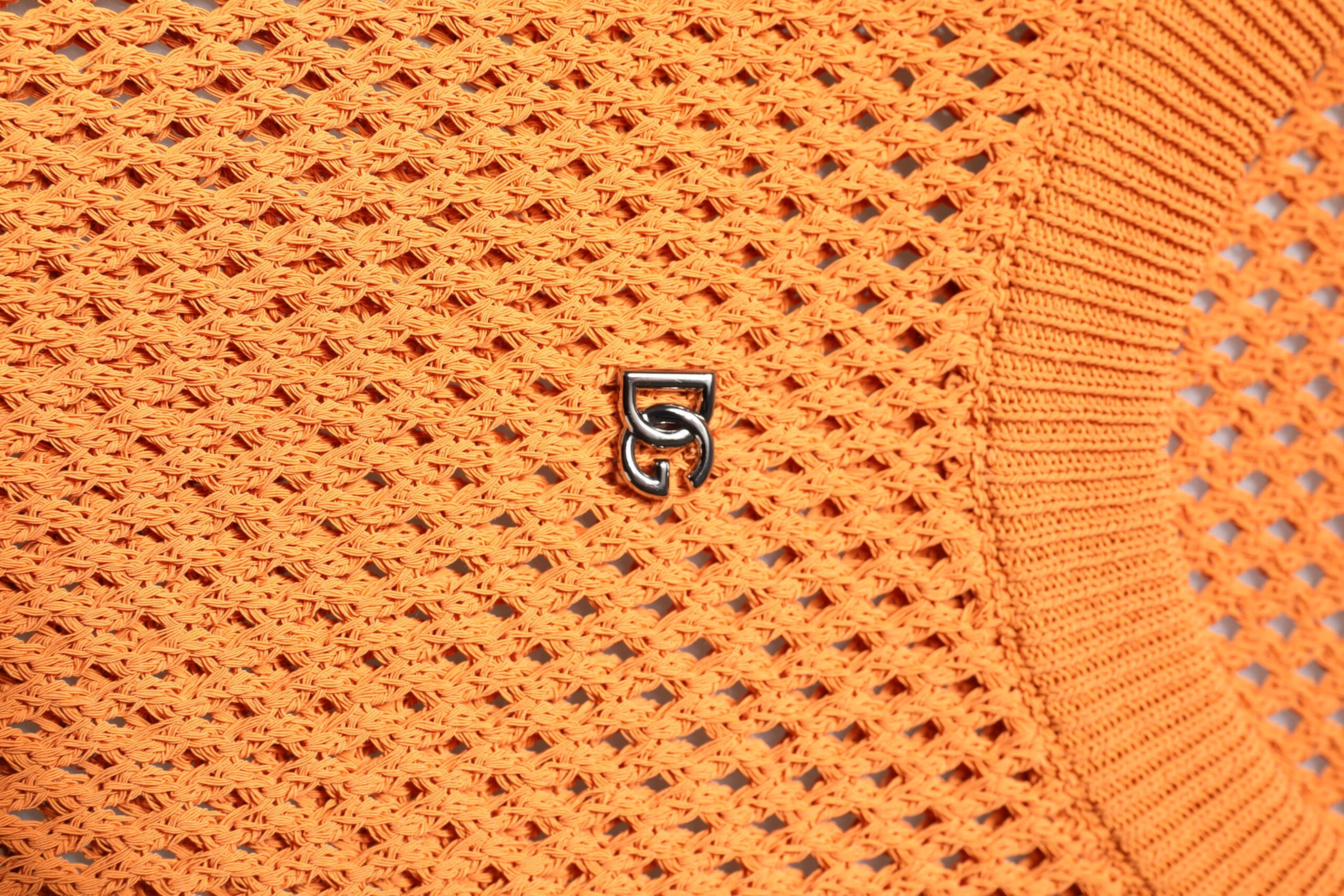 Orange Cashmere Round Neck Sleeveless T-shirt-Dolce & Gabbana-LabelTerrace.com