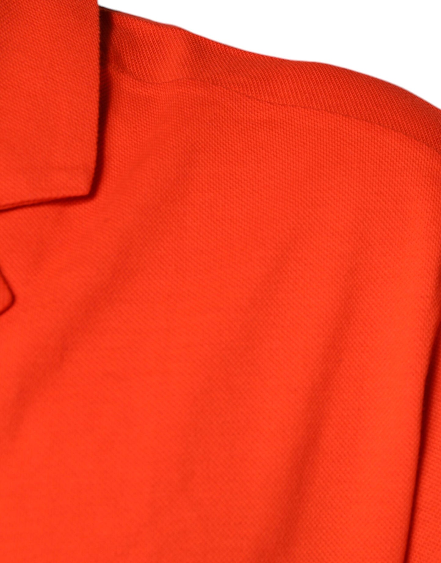 Orange Cotton Button Down Casual Polo Shirt-Dolce & Gabbana-LabelTerrace.com