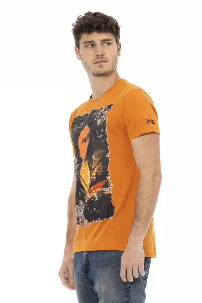 Orange Cotton Men T-Shirt-Trussardi Action-LabelTerrace.com
