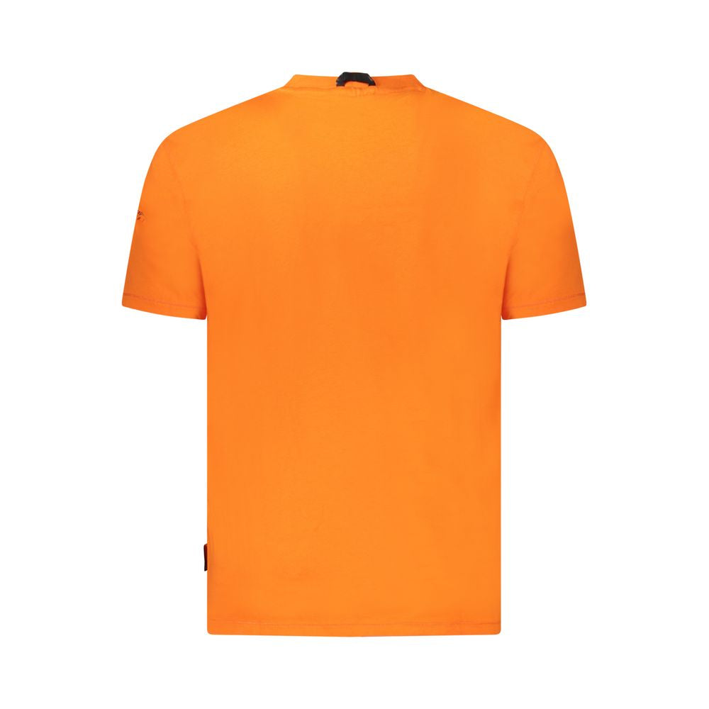 Orange Cotton Men T-Shirt
