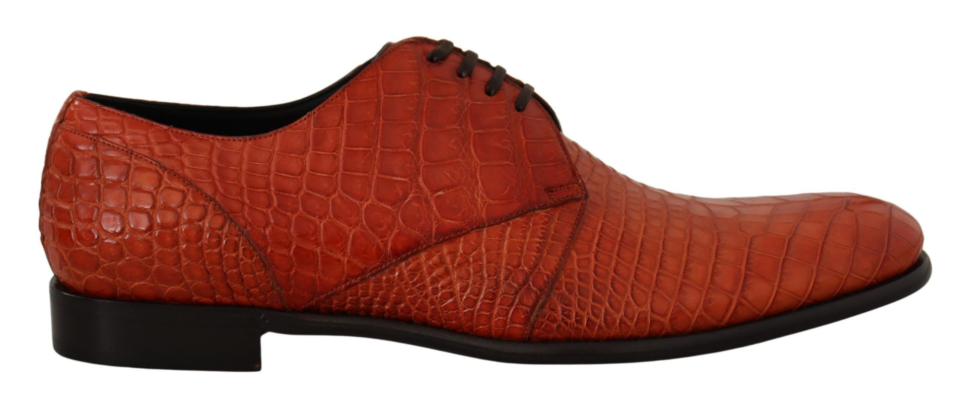 Orange Exotic Leather Dress Derby Shoes-Dolce & Gabbana-LabelTerrace.com