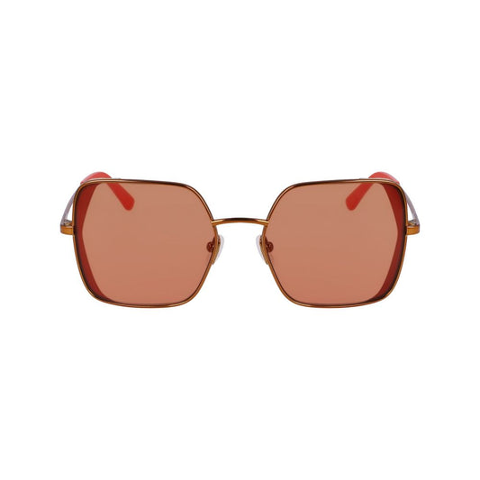 Orange Metal Sunglasses-Karl Lagerfeld-LabelTerrace.com