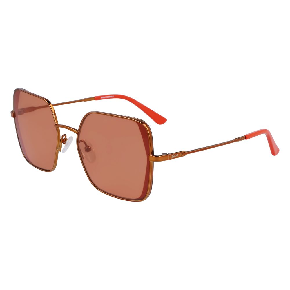 Orange Metal Sunglasses-Karl Lagerfeld-LabelTerrace.com