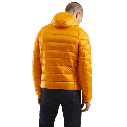 Orange Nylon Men Jacket-Refrigiwear-LabelTerrace.com