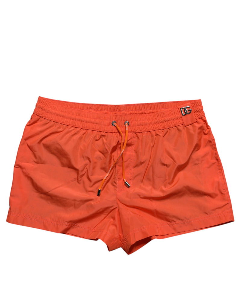 Orange Polyester Beachwear Shorts 2Pc Swimwear-Dolce & Gabbana-LabelTerrace.com