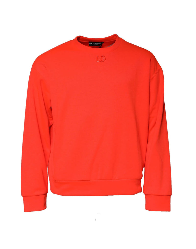 Orange Polyester DG Logo Sweatshirt Sweater-Dolce & Gabbana-LabelTerrace.com