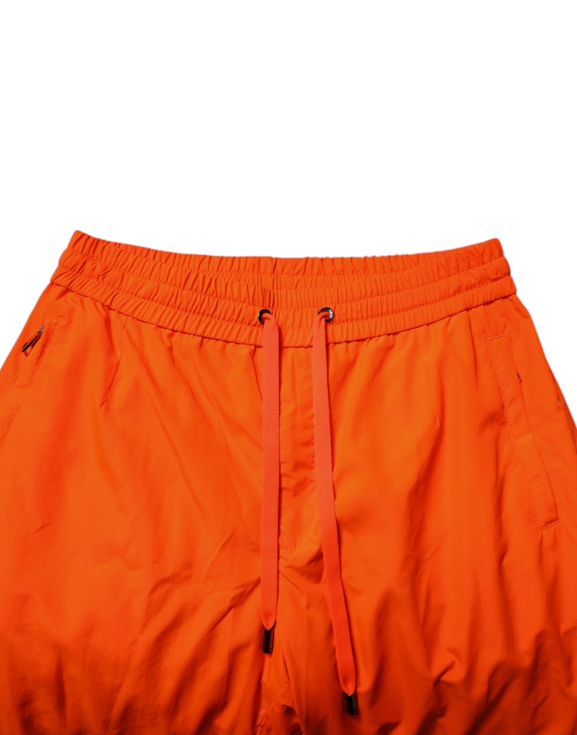 Orange Polyester Men Jogger Sweatpants Pants
