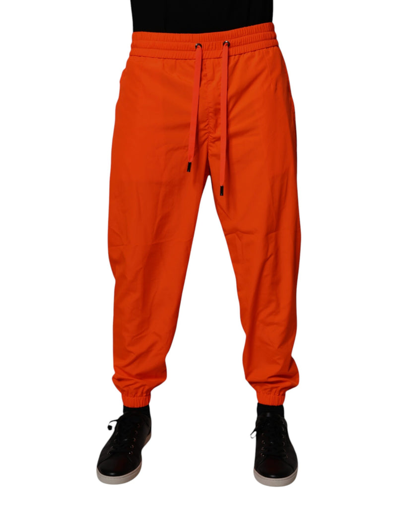 Orange Polyester Men Jogger Sweatpants Pants-Dolce & Gabbana-LabelTerrace.com