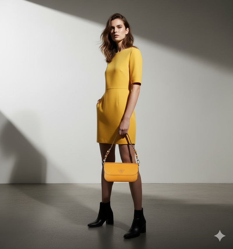 Orange Polyethylene Handbag