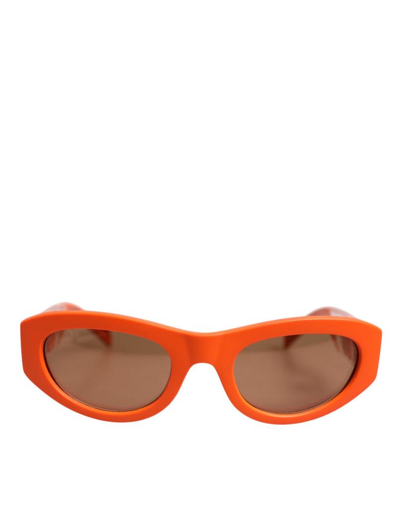 Orange Reborn To Live Oval Frame Logo Eyewear Sunglasses-Dolce & Gabbana-LabelTerrace.com