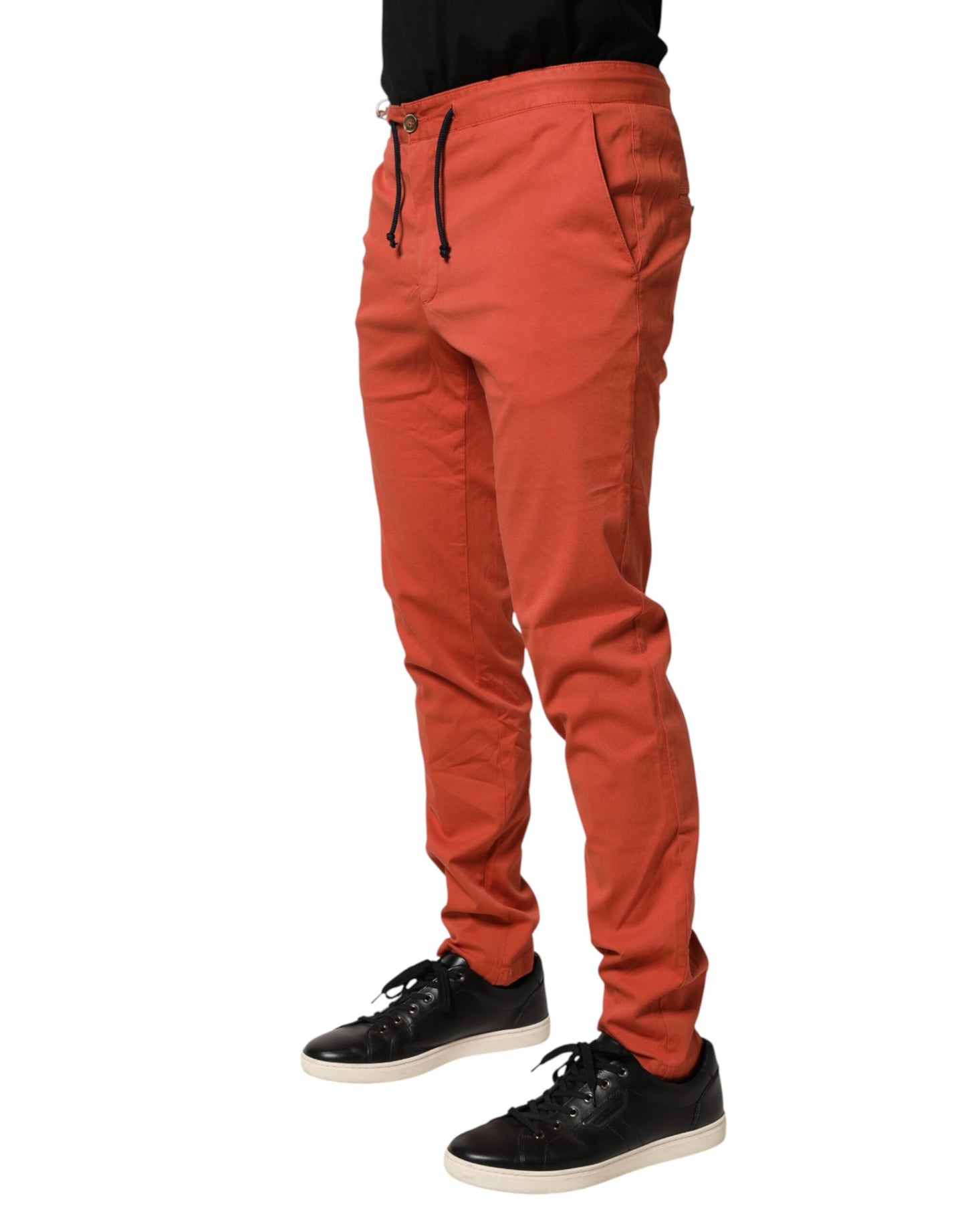 Orange Skinny Fit Men Chino Trouser Pants
