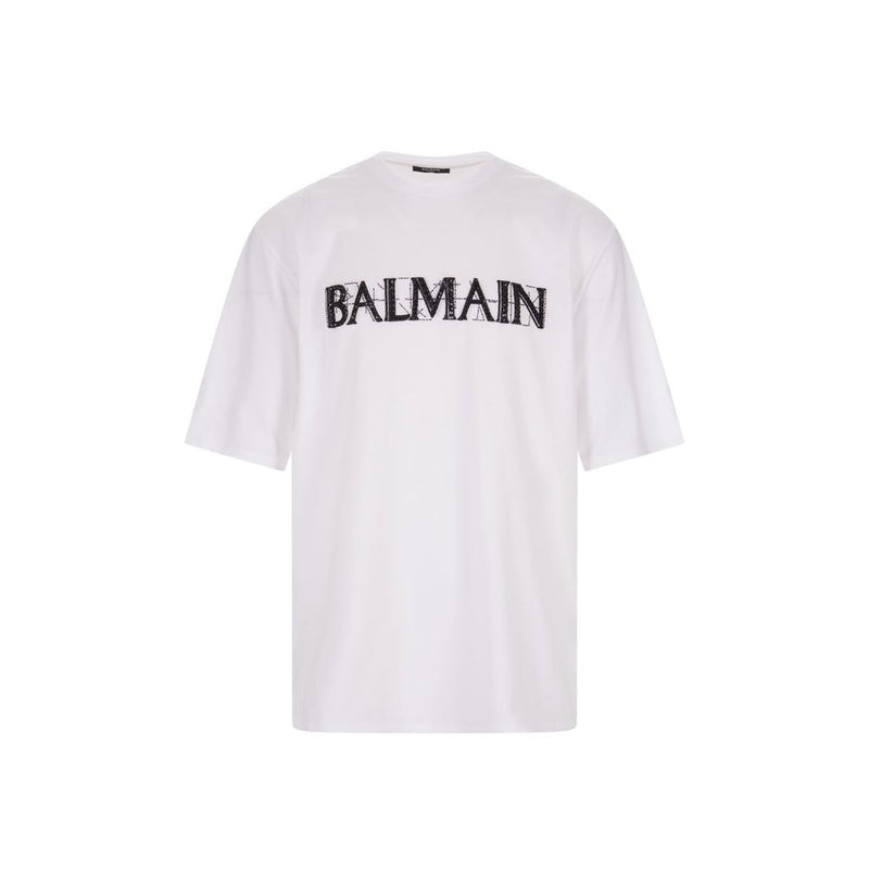 Oversize Cotton T-Shirt-Balmain-LabelTerrace.com