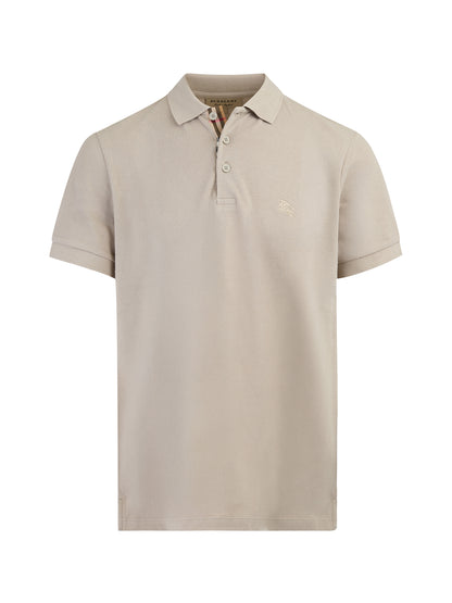 قميص بولو قطني بلون الحجر الباهت