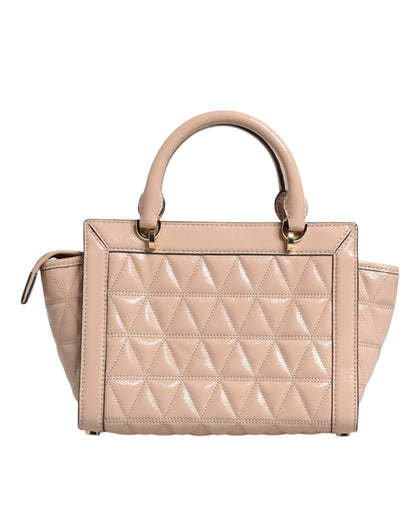 Peach Quilted Leather Logo Crossbody VIVIANNE Messenger Bag-Michael Kors-LabelTerrace.com