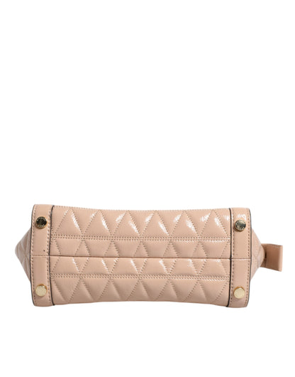 Peach Quilted Leather Logo Crossbody VIVIANNE Messenger Bag-Michael Kors-LabelTerrace.com