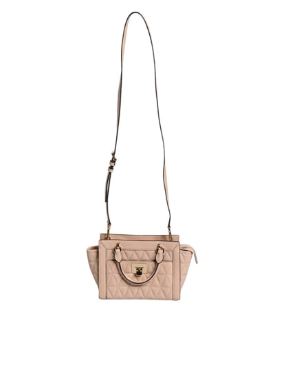 Peach Quilted Leather Logo Crossbody VIVIANNE Messenger Bag-Michael Kors-LabelTerrace.com