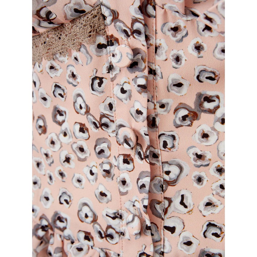 Pink Acetate Casual Dress