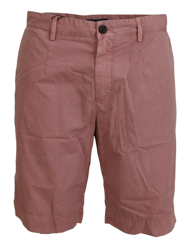 Pink Chinos Cotton Casual Mens Shorts-Dolce & Gabbana-LabelTerrace.com