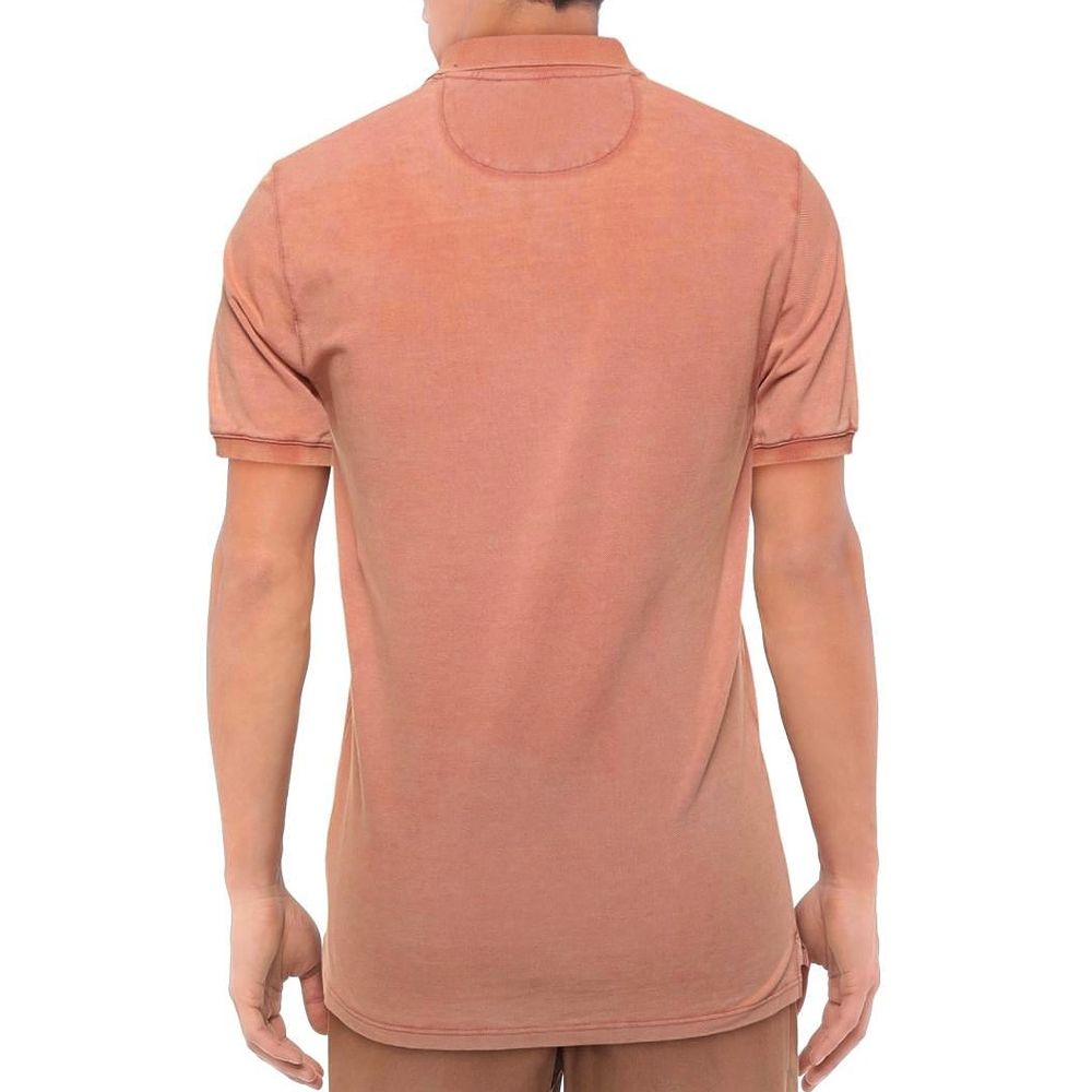 Pink Cotton Polo Shirt-Alpha Studio-LabelTerrace.com