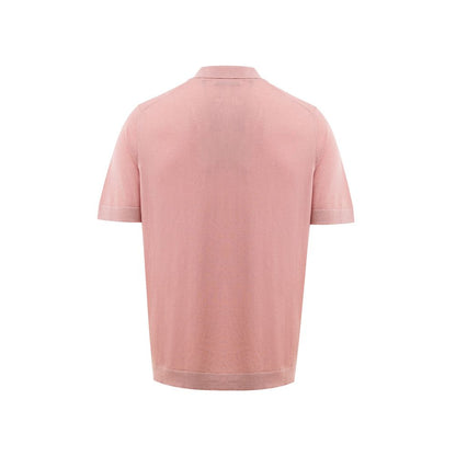 Pink Cotton Polo Shirt-Gran Sasso-LabelTerrace.com