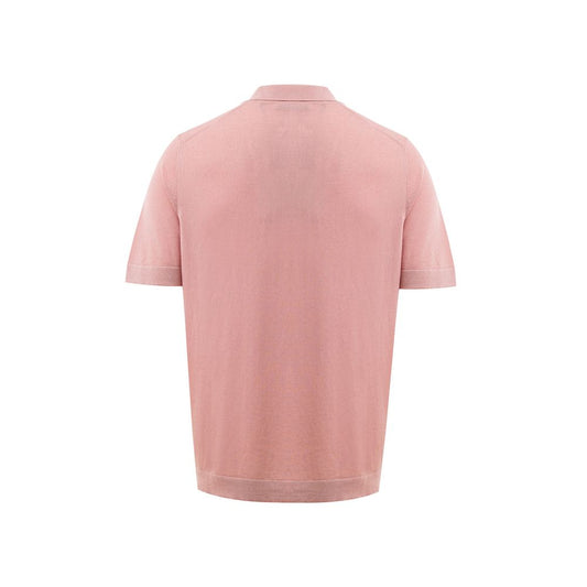 Pink Cotton Polo Shirt-Gran Sasso-LabelTerrace.com