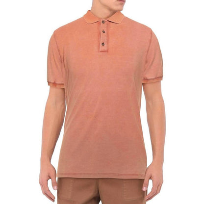 Pink Cotton Polo Shirt-Alpha Studio-LabelTerrace.com