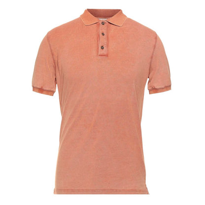 Pink Cotton Polo Shirt-Alpha Studio-LabelTerrace.com