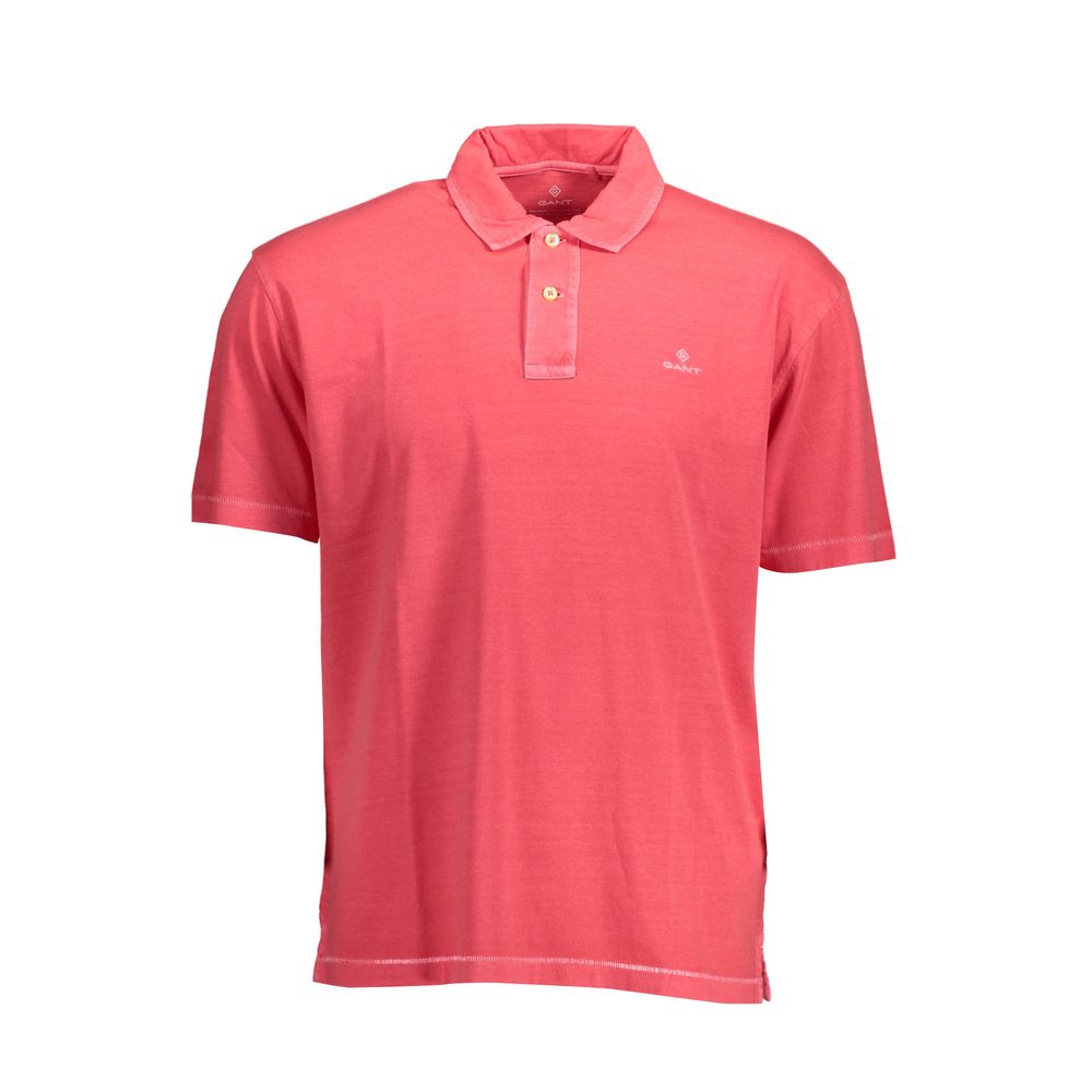 Pink Cotton Polo Shirt-Gant-LabelTerrace.com