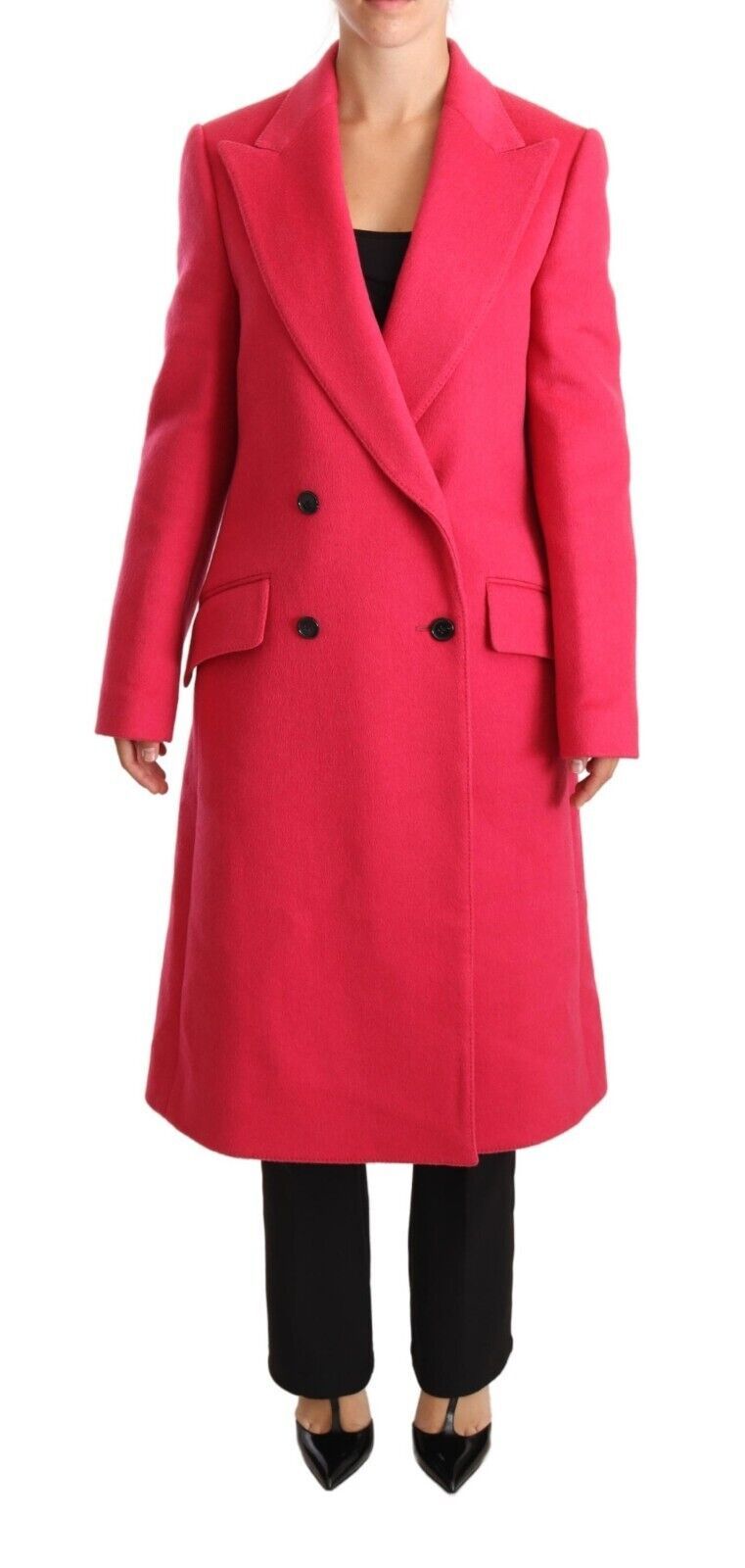 Pink Double Breasted Trenchcoat Jacket-Dolce & Gabbana-LabelTerrace.com