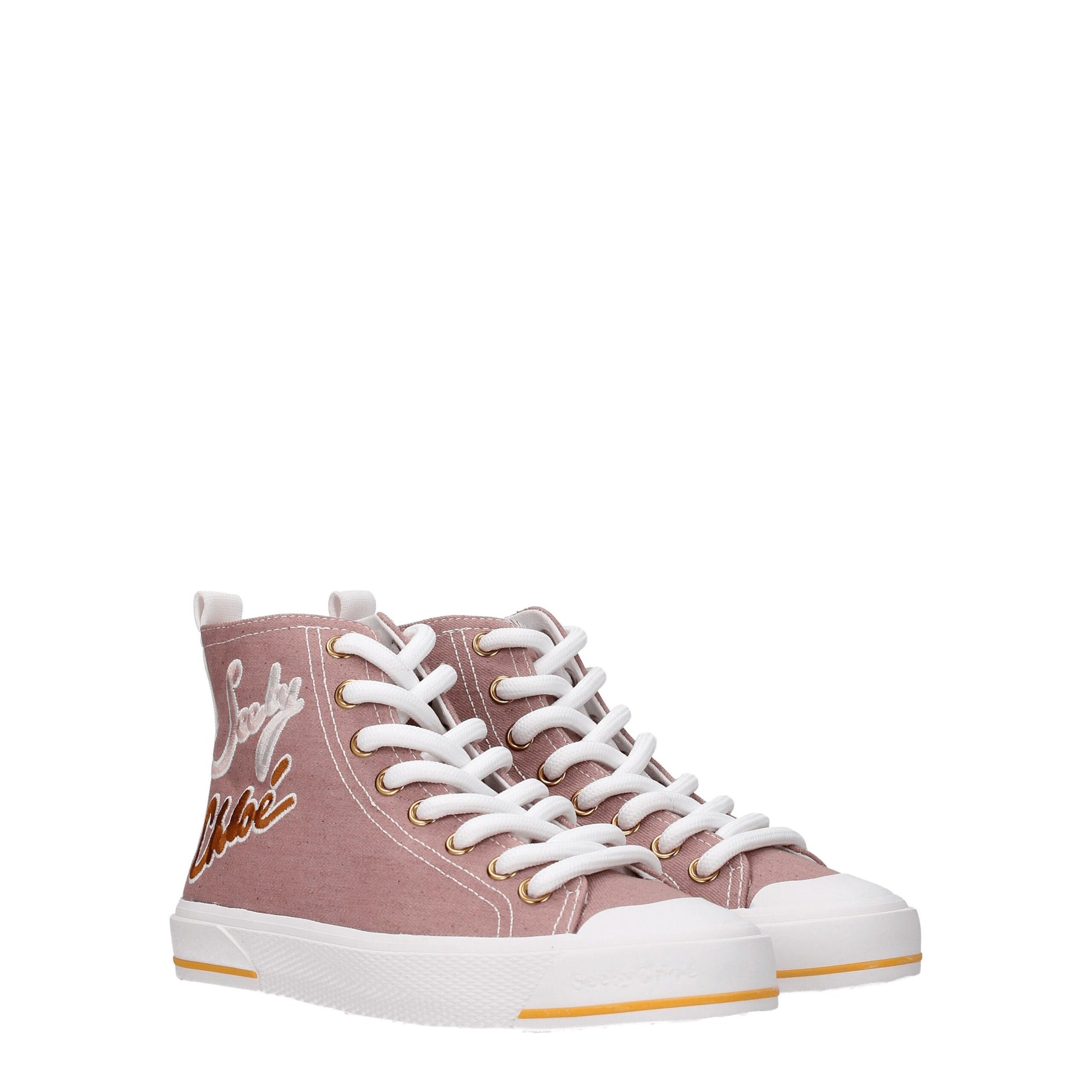 Pink Fabric High Tops-See By Chloé-LabelTerrace.com