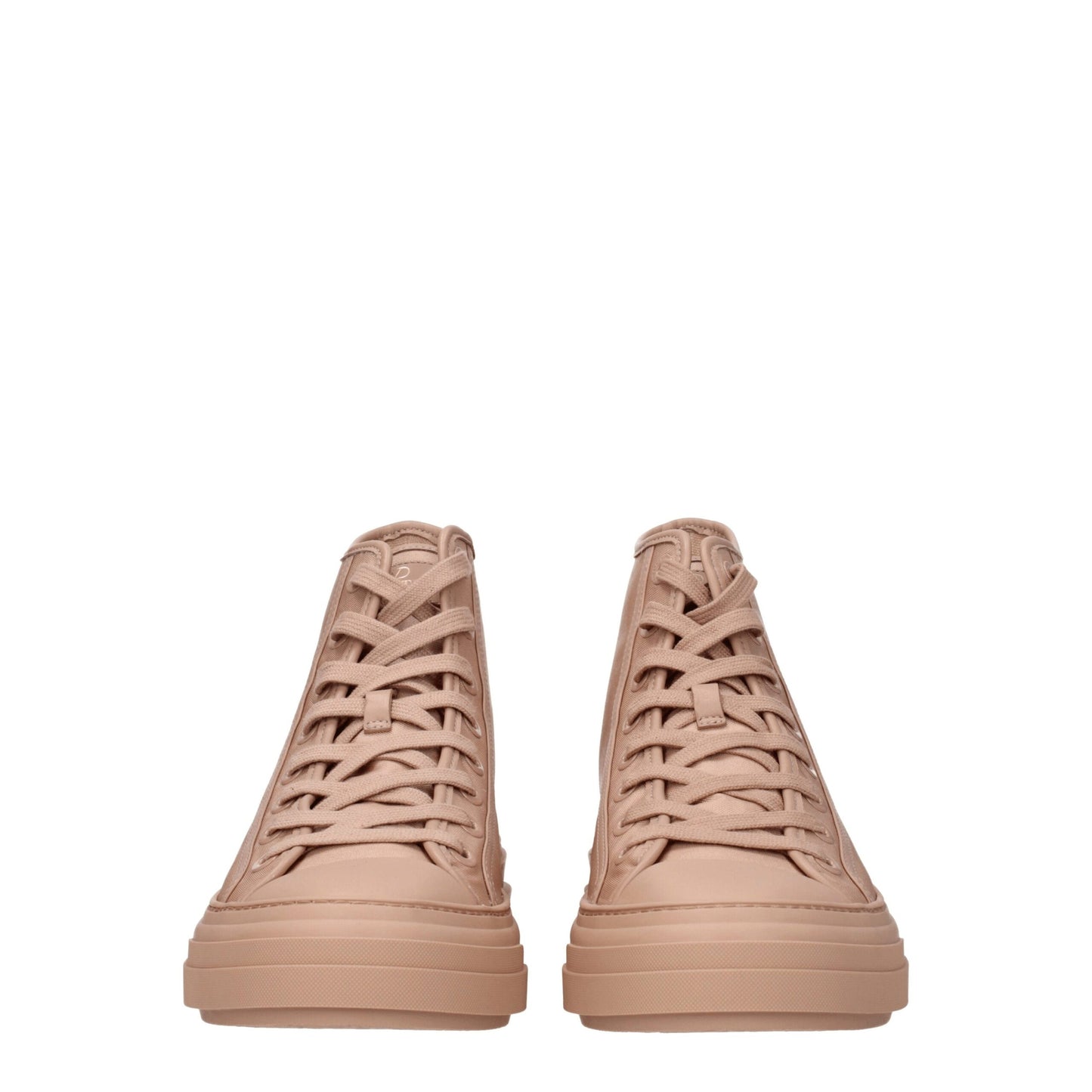 Pink Fabric High Top Sneakers-Valentino Garavani-LabelTerrace.com