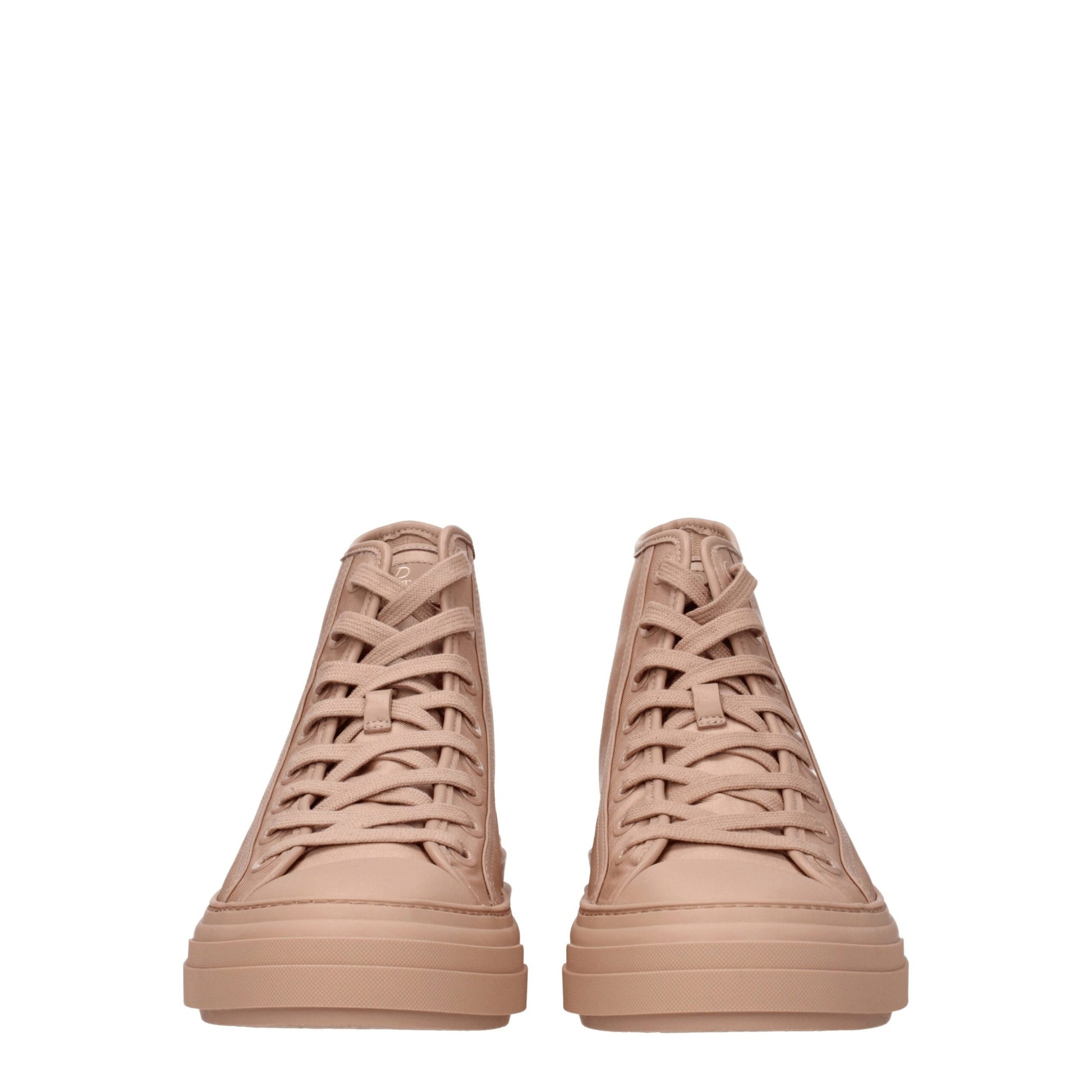 Pink Fabric High Top Sneakers-Valentino Garavani-LabelTerrace.com