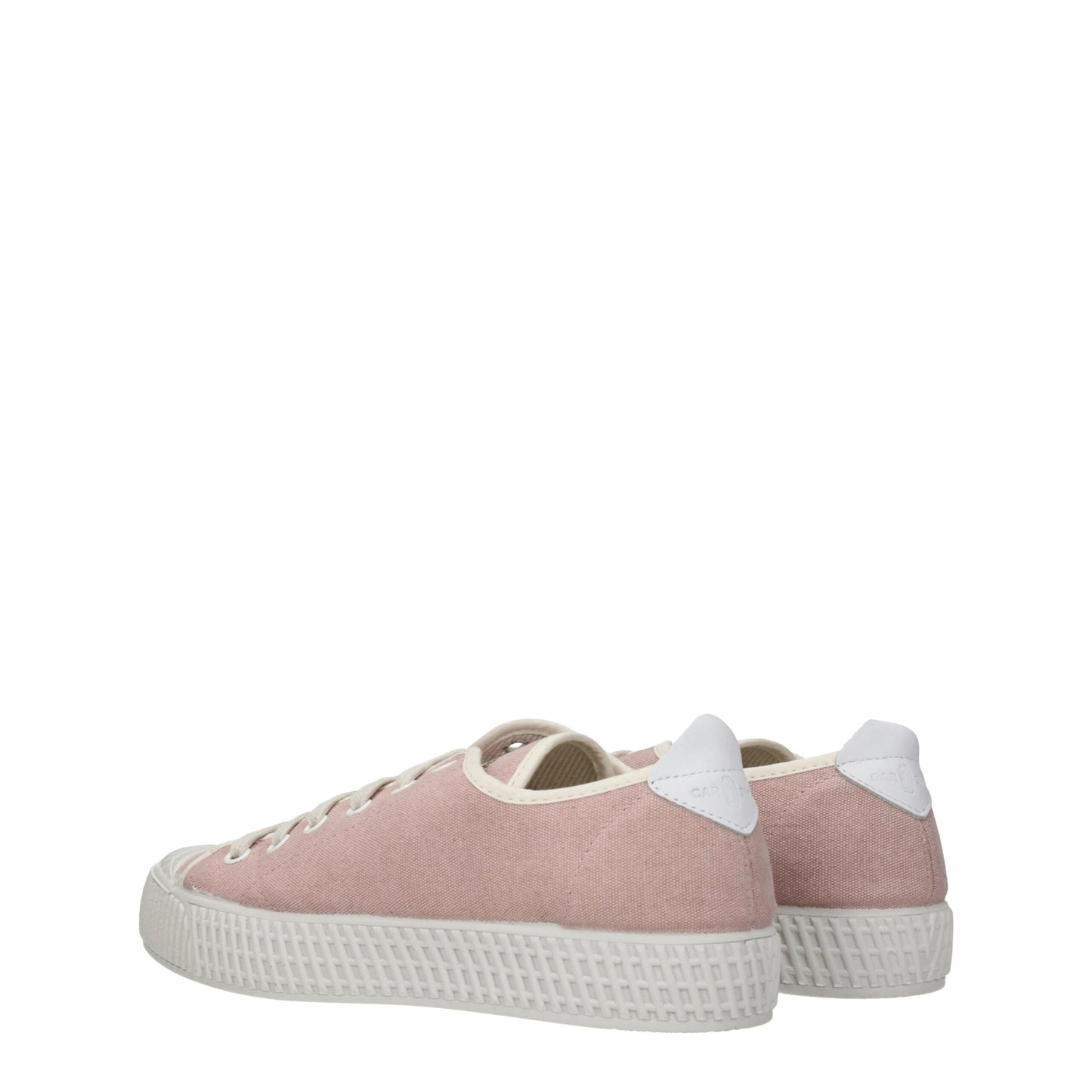 Pink Fabric Low Top Sneakers-Car Shoe-LabelTerrace.com