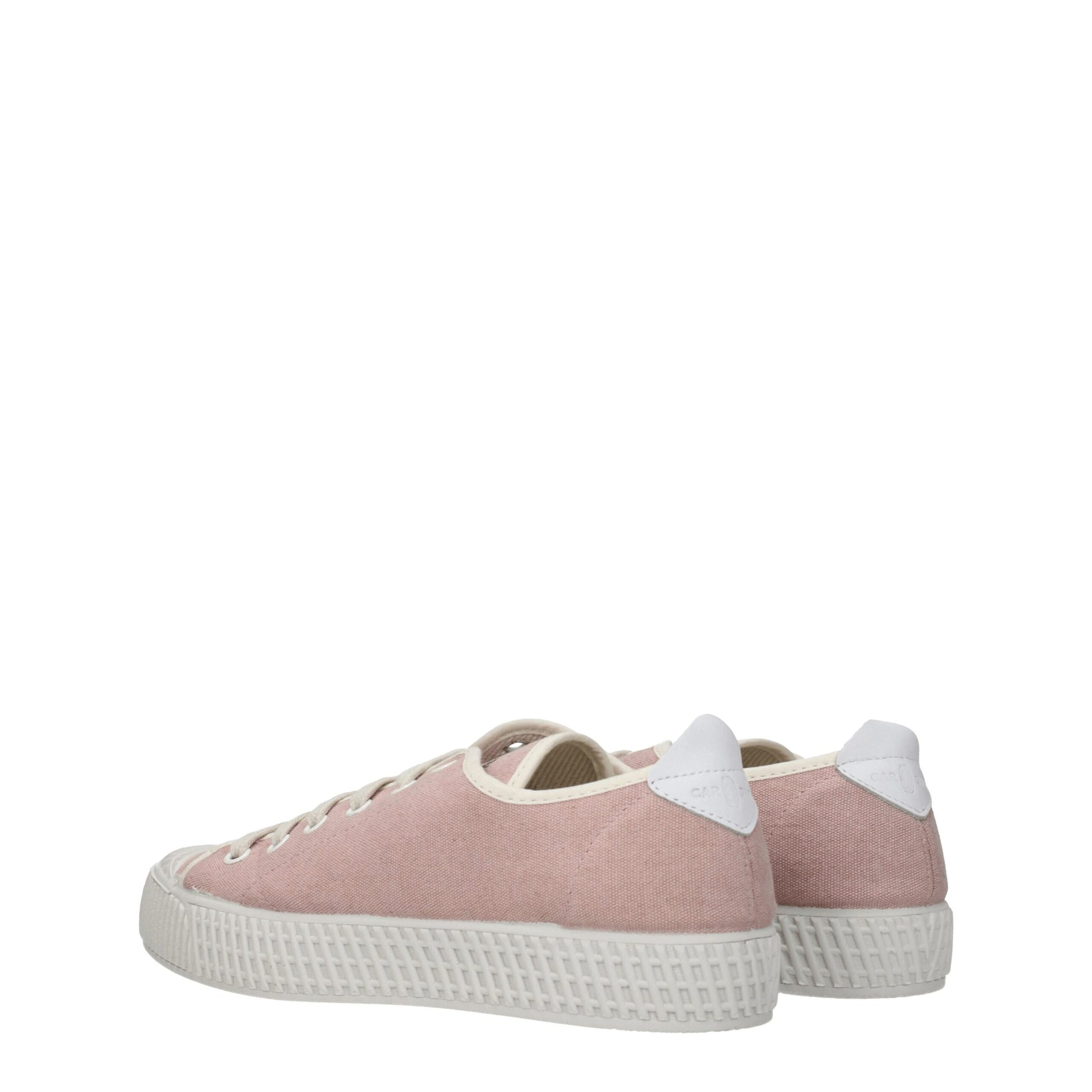 Pink Fabric Low Top Sneakers-Car Shoe-LabelTerrace.com