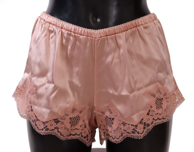 Pink Floral Lace Lingerie Underwear-Dolce & Gabbana-LabelTerrace.com