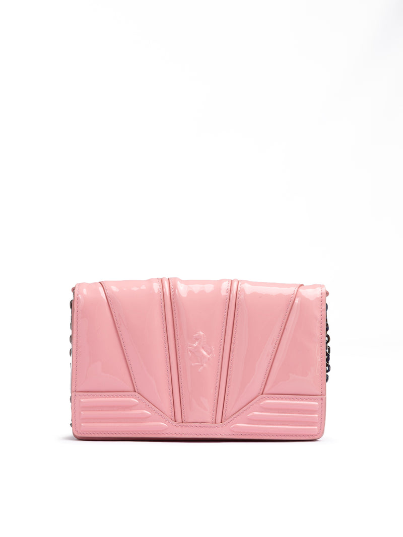 Pink GT patent leather bag with chain-Ferrari-LabelTerrace.com